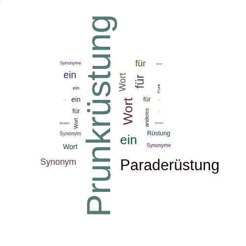 Ein anderes Wort für Prunkrüstung - Synonym Prunkrüstung