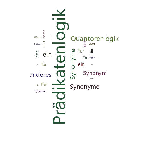 Ein anderes Wort für Prädikatenlogik - Synonym Prädikatenlogik