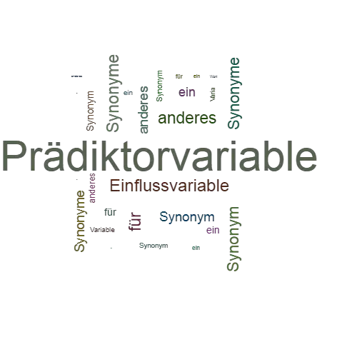 Ein anderes Wort für Prädiktorvariable - Synonym Prädiktorvariable