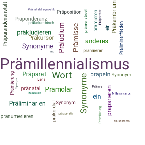 Ein anderes Wort für Prämillenarismus - Synonym Prämillenarismus