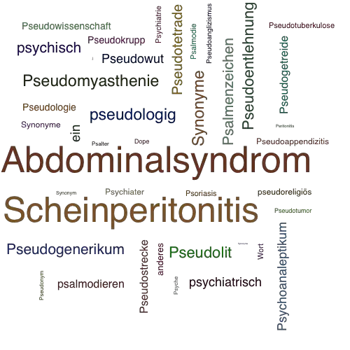 Ein anderes Wort für Pseudoperitonitis - Synonym Pseudoperitonitis