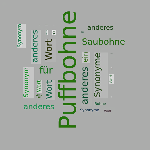Ein anderes Wort für Puffbohne - Synonym Puffbohne