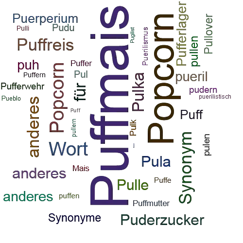 Ein anderes Wort für Puffmais - Synonym Puffmais
