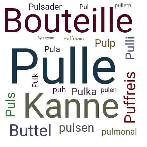 Ein anderes Wort für Pulle - Synonym Pulle