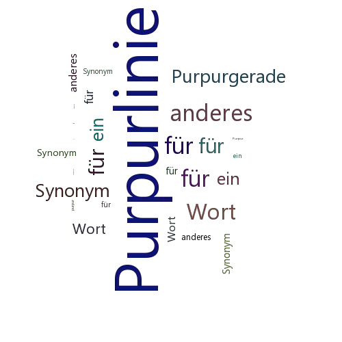Ein anderes Wort für Purpurlinie - Synonym Purpurlinie