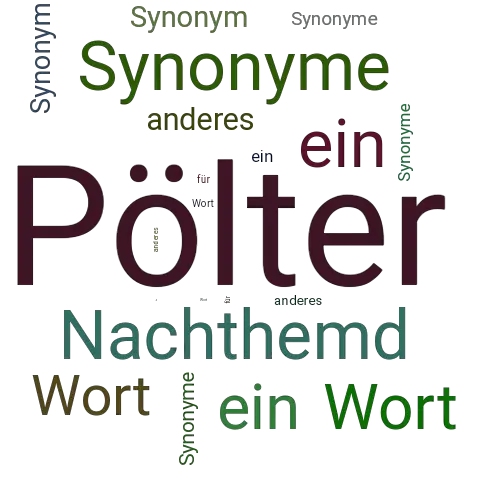 Ein anderes Wort für Pölter - Synonym Pölter