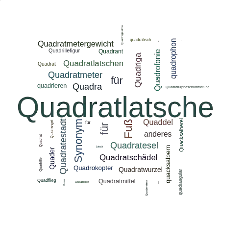 Ein anderes Wort für Quadratlatsche - Synonym Quadratlatsche