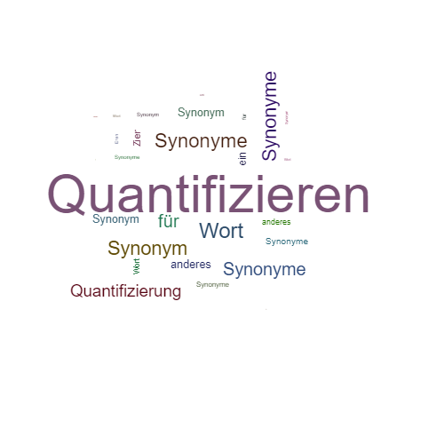 Ein anderes Wort für Quantifizieren - Synonym Quantifizieren