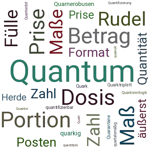 Ein anderes Wort für Quantum - Synonym Quantum