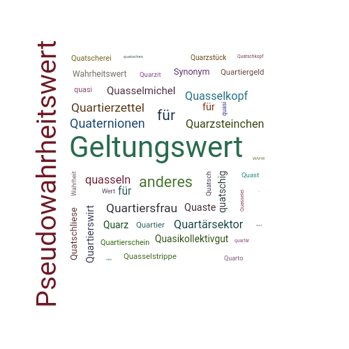 Ein anderes Wort für Quasiwahrheitswert - Synonym Quasiwahrheitswert