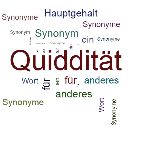Ein anderes Wort für Quiddität - Synonym Quiddität