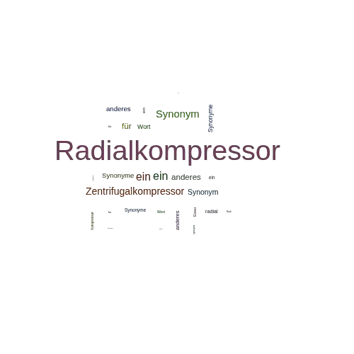 Ein anderes Wort für Radialkompressor - Synonym Radialkompressor