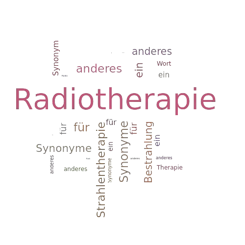 Ein anderes Wort für Radiotherapie - Synonym Radiotherapie