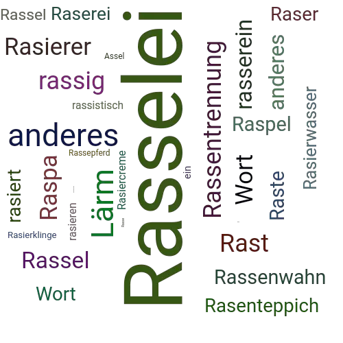 Ein anderes Wort für Rasselei - Synonym Rasselei