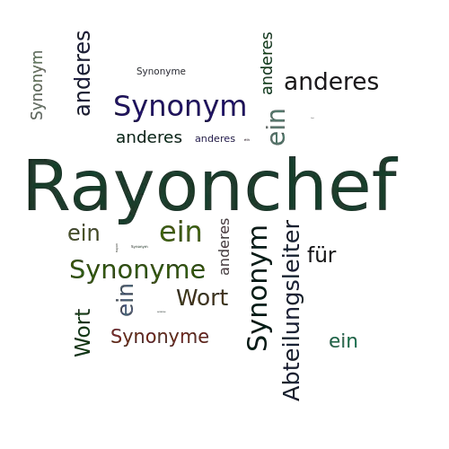 Ein anderes Wort für Rayonchef - Synonym Rayonchef