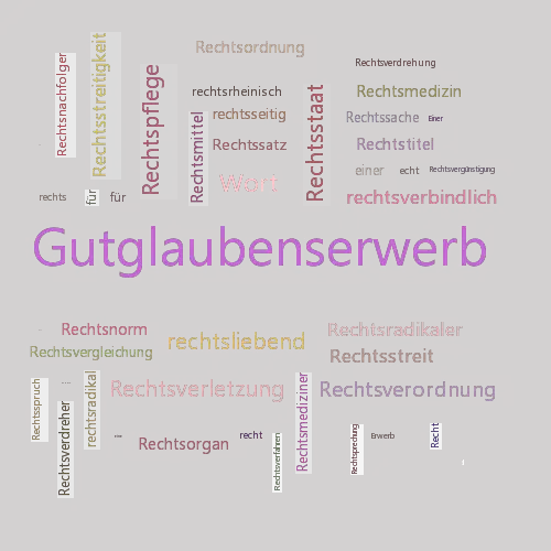 Ein anderes Wort für Rechtsscheinerwerb - Synonym Rechtsscheinerwerb
