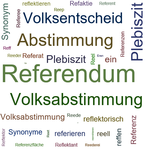 Ein anderes Wort für Referendum - Synonym Referendum