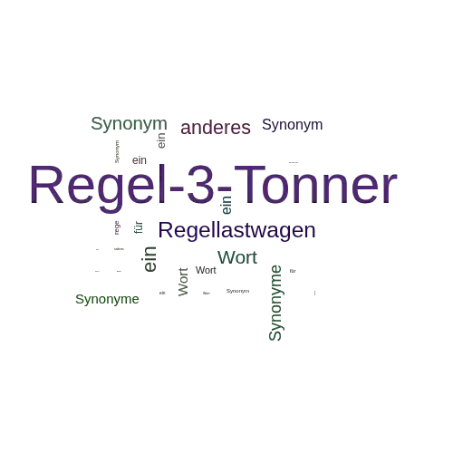 Ein anderes Wort für Regel-3-Tonner - Synonym Regel-3-Tonner