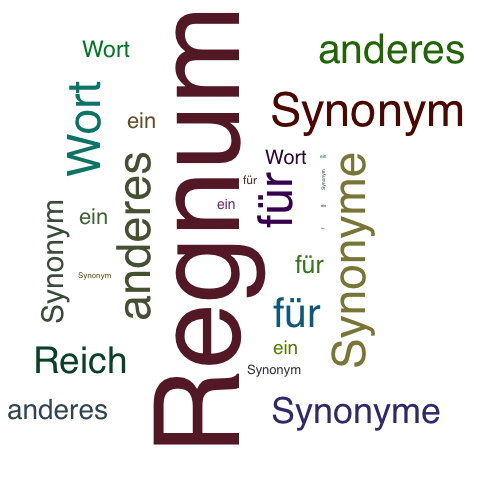 Ein anderes Wort für Regnum - Synonym Regnum