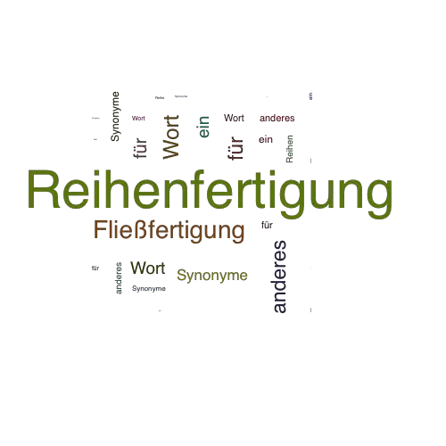 Ein anderes Wort für Reihenfertigung - Synonym Reihenfertigung