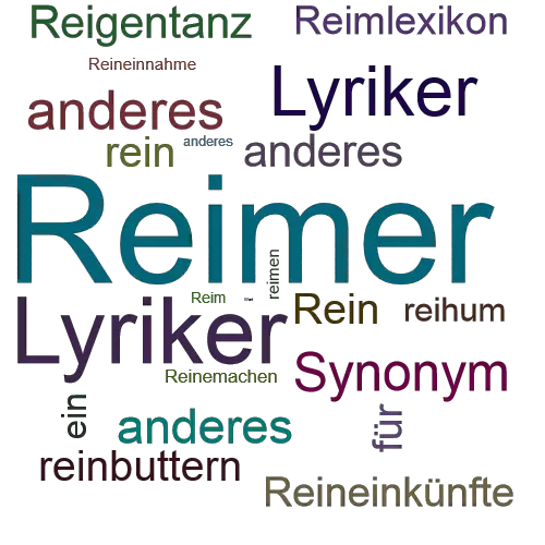 Ein anderes Wort für Reimer - Synonym Reimer