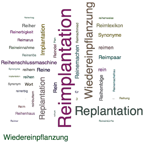Ein anderes Wort für Reimplantation - Synonym Reimplantation