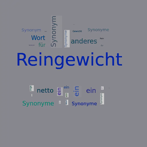 Ein anderes Wort für Reingewicht - Synonym Reingewicht