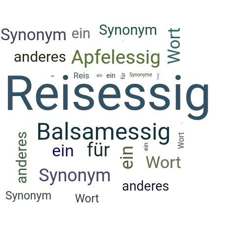 Ein anderes Wort für Reisessig - Synonym Reisessig