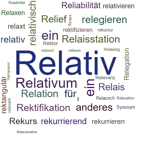 Ein anderes Wort für Relativ - Synonym Relativ