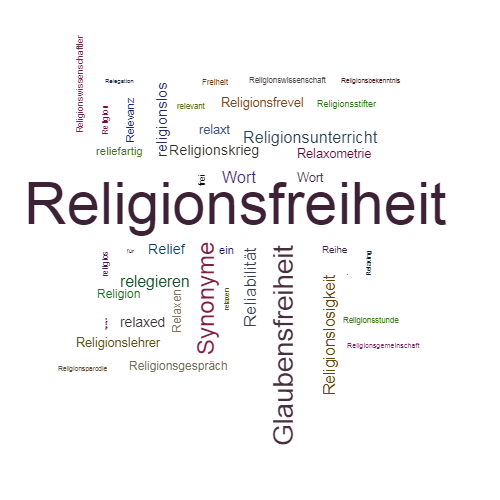 Ein anderes Wort für Religionsfreiheit - Synonym Religionsfreiheit