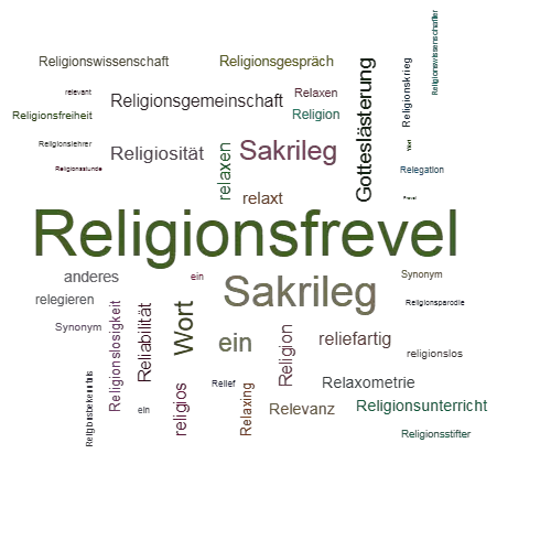 Ein anderes Wort für Religionsfrevel - Synonym Religionsfrevel