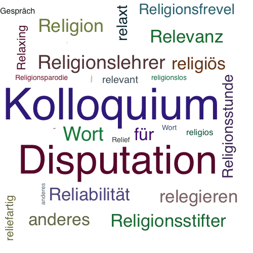 Ein anderes Wort für Religionsgespräch - Synonym Religionsgespräch