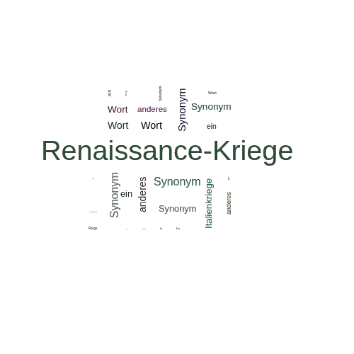 Ein anderes Wort für Renaissance-Kriege - Synonym Renaissance-Kriege