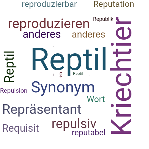 Ein anderes Wort für Reptilie - Synonym Reptilie