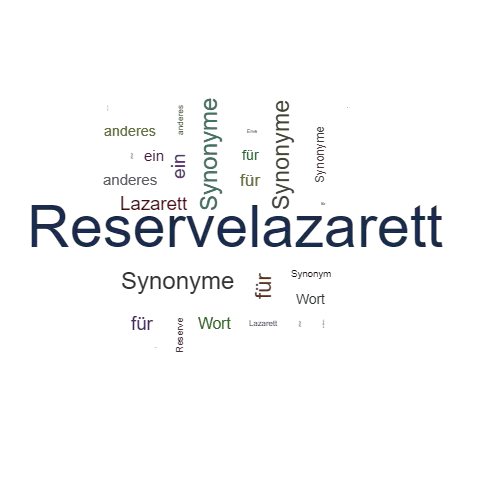 Ein anderes Wort für Reservelazarett - Synonym Reservelazarett