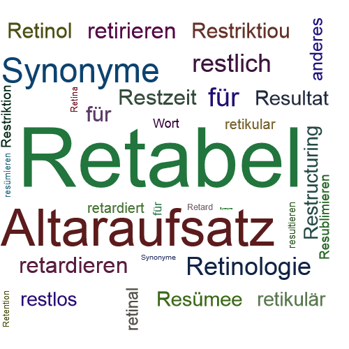 Ein anderes Wort für Retabel - Synonym Retabel