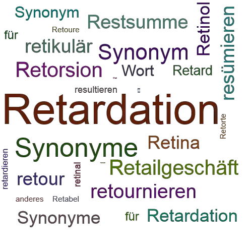 Ein anderes Wort für Retardierung - Synonym Retardierung