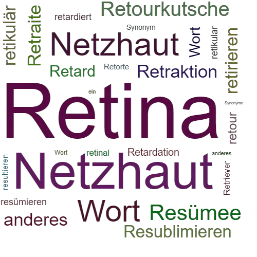 Ein anderes Wort für Retina - Synonym Retina