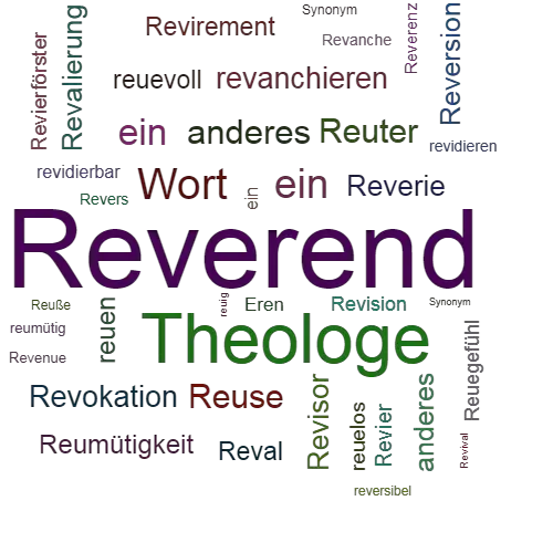 Ein anderes Wort für Reverend - Synonym Reverend