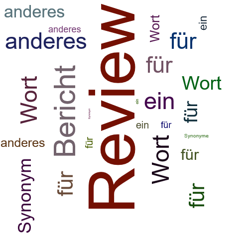Ein anderes Wort für Review - Synonym Review