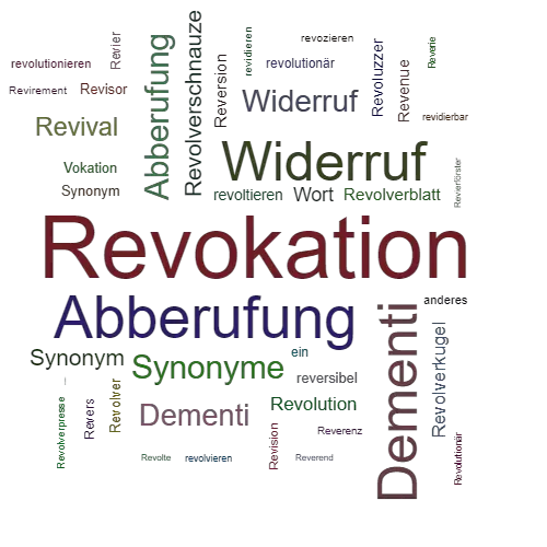 Ein anderes Wort für Revokation - Synonym Revokation