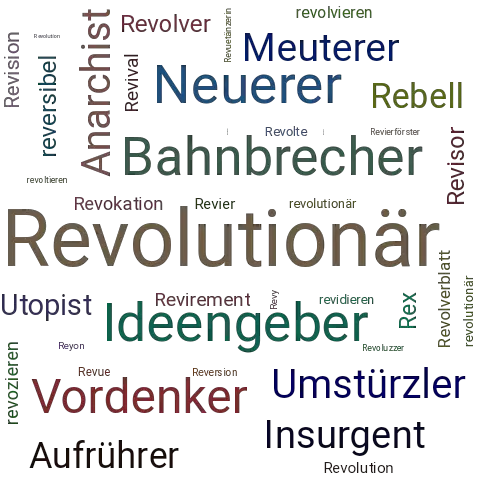 Ein anderes Wort für Revolutionär - Synonym Revolutionär