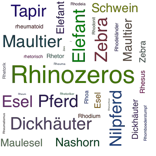 Ein anderes Wort für Rhinozeros - Synonym Rhinozeros
