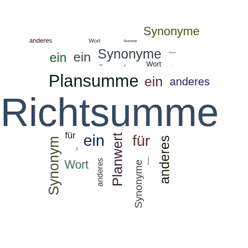 Ein anderes Wort für Richtsumme - Synonym Richtsumme