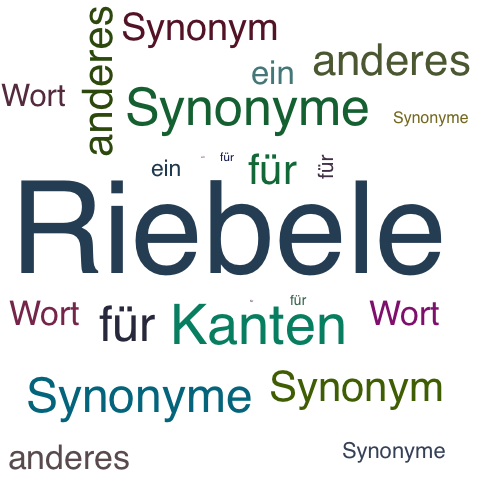 Ein anderes Wort für Riebele - Synonym Riebele