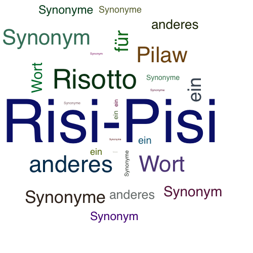 Ein anderes Wort für Risi-Pisi - Synonym Risi-Pisi