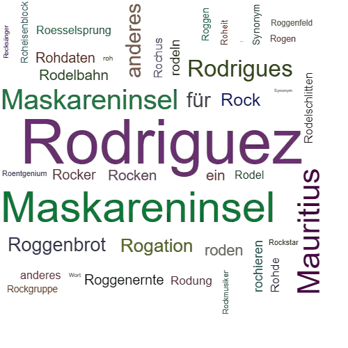 Ein anderes Wort für Rodriguez - Synonym Rodriguez
