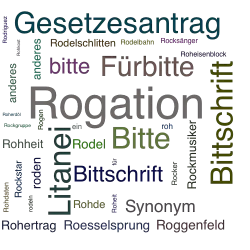 Ein anderes Wort für Rogation - Synonym Rogation