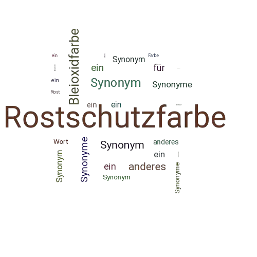 Ein anderes Wort für Rostschutzfarbe - Synonym Rostschutzfarbe