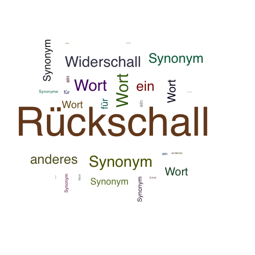 Ein anderes Wort für Rückschall - Synonym Rückschall